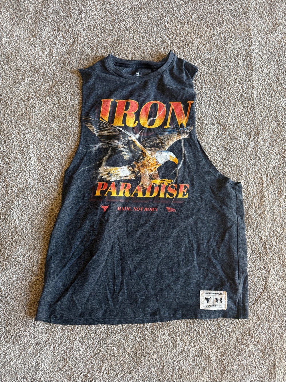 Under Armour Black Iron Paradise Eagle Muscle Tank